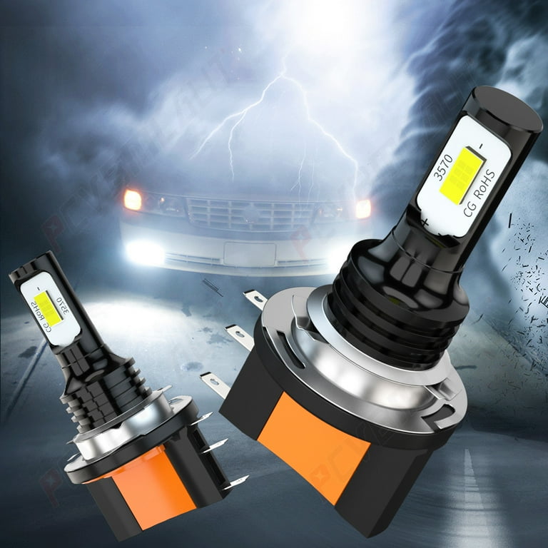 H15 LED Headlights bulbs Premium Kit - Pure White Lighting - Free