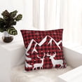 thumbnail image 6 of Pofeuu Christmas Buffalo Plaid Print Double-sided plush pillowcase Square Throw Pillow Covers Pillows Cover for Living Room Bedroom Sofa Couch Cushion Cover（No pillow core）-16"x16", 6 of 7