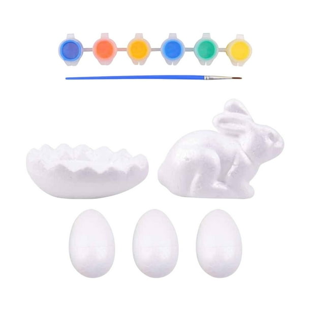 Kit de pintura de Pascua, adornos, premios, suministros, manualidades creativas de Pascua. 3 huevos
