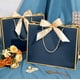 thumbnail image 5 of Bolsas de regalo Silkfly Thank You de 12 x 10 x 4 pulgadas con asa, 12 unidades, azul marino, 5 of 6