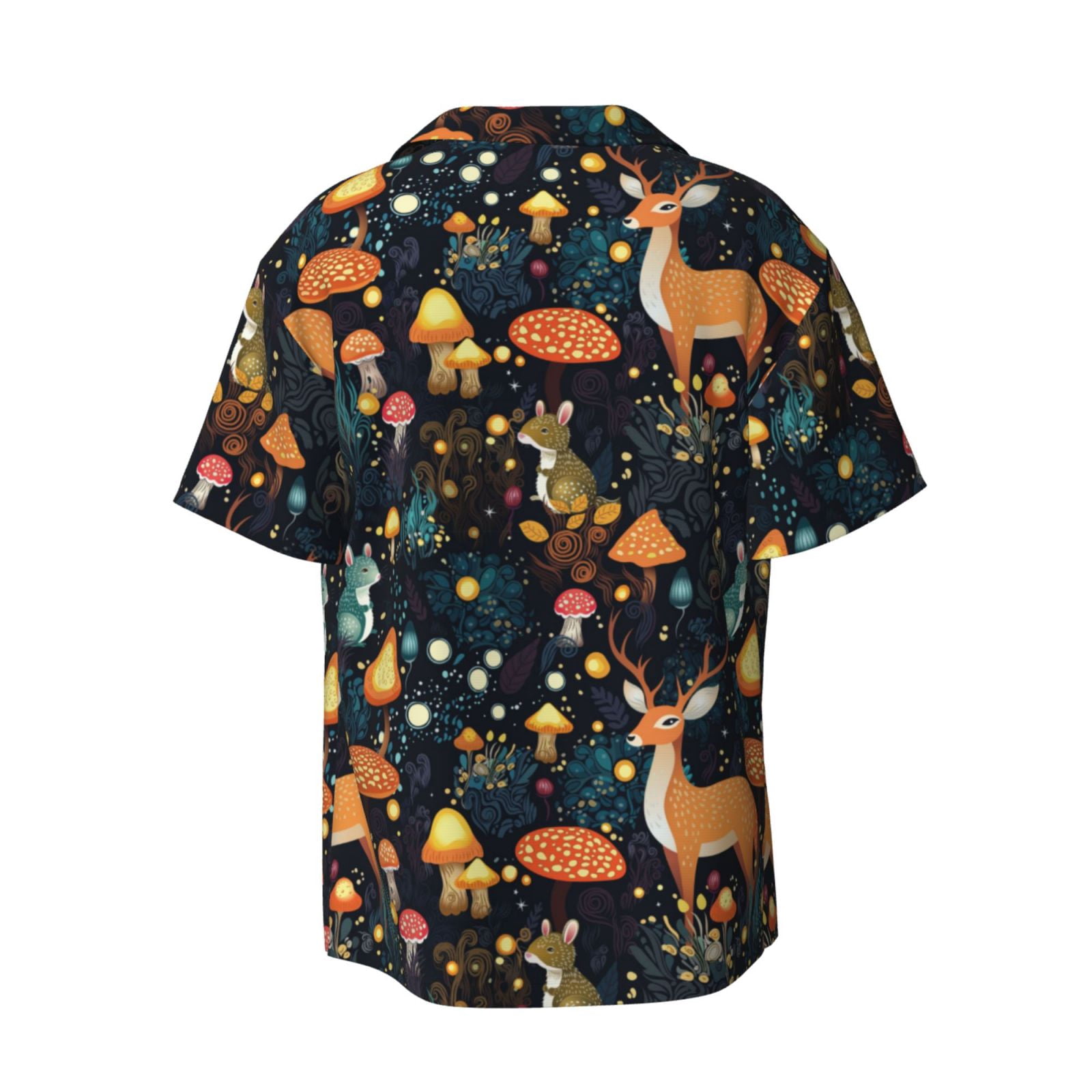Kdxio Men's Hawaiian Shirt for Men Short Sleeve Shirt Forest Elf Summer Casual Holiday Beach Button Down T-Shirts
