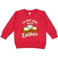 thumbnail image 2 of Inktastic Hanukkah Funny Here for Latkes Toddler Sweatshirt, 2 of 4