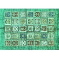 thumbnail image 1 of Ahgly Company Indoor Rectangle Abstract Turquoise Blue Modern Area Rugs, 7' x 9', 1 of 4