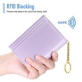 thumbnail image 3 of BOSOBO Keychain Women's RFID Blocking PU Leather Card Wallet, Purple, 3 of 7