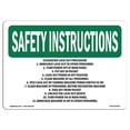 thumbnail image 1 of SignMission OS-SI-A-1218-L-11455 12 x 18 in. OSHA Safety Instructions Sign - Suggested Lock-Out Procedure, 1 of 1