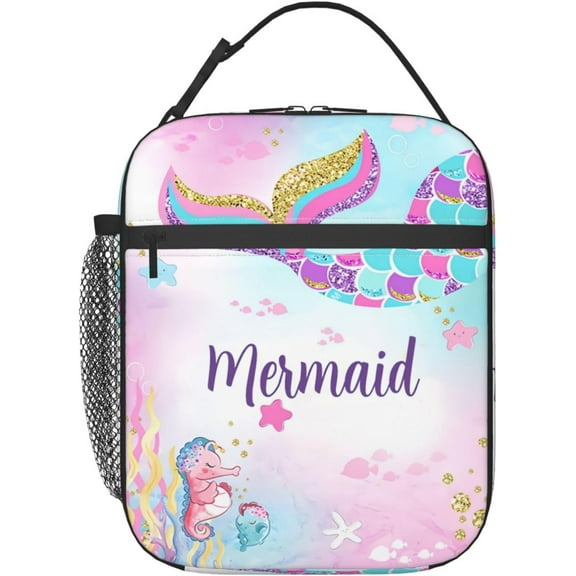 Mermaid Insulated Lunch Bag - Reusable, Leakproof Cooler - Portable Tote for Women - Ideal for Work, Office, Travel, PicnicUnisex Outdoor Indoor Father's Day Mother's Day Thanksgiving Christmas