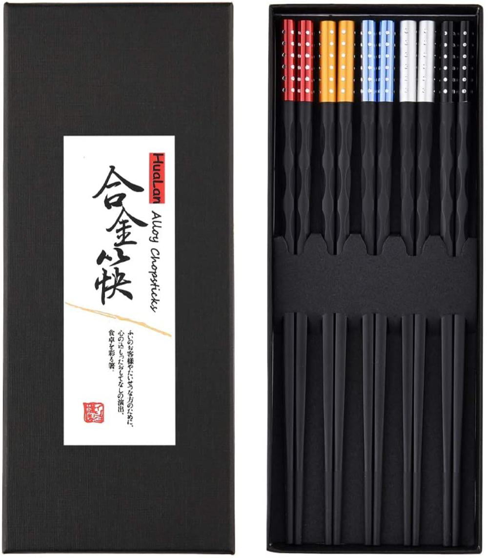 Japanese Non-slip Luxury Reusable for sale online HuaLan Fiberglass Alloy Chopsticks Series 