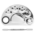 thumbnail image 1 of Stainless Steel Makeup Mixing Palette And Spatula Set For Foundation Nail Art And Cosmetic Applications Makeup Tools For Artists And Enthusiasts, 1 of 8