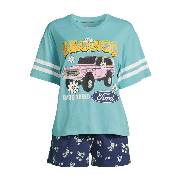 Ford Bronco Women s Graphic Tee and Shorts Lounge Set 2 Piece Sizes XS 3X Walmart