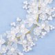thumbnail image 4 of Nvzi Horquillas para el pelo de boda con flores para novias, peinetas con perlas de cristal, pinzas para el pelo, accesorios para el pelo de boda dorados, joyas, color blanco, 4 of 4