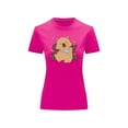 thumbnail image 2 of Playera Blusa De Capybara Con Paliacate Diseño Divertido Ropa Para Mujer Capibara Color Fucsia Talla Mediana Marca Emil SaEs, 2 of 4