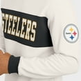 thumbnail image 6 of Men's Darius Rucker Collection by Fanatics  Cream Pittsburgh Steelers Colorblock Pullover Sweatshirt, 6 of 6