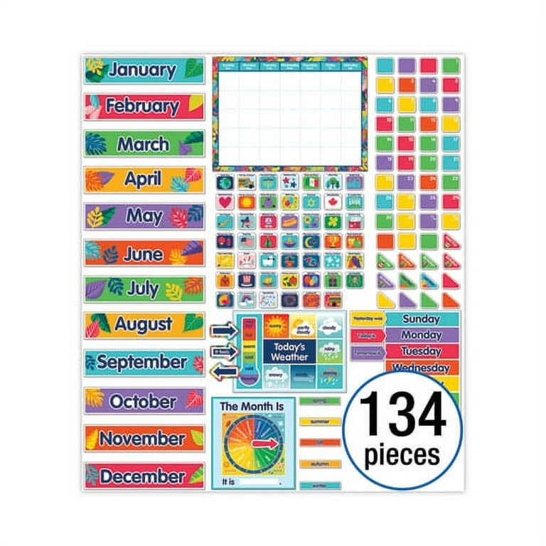 Calendar Bulletin Board Set, One World, 134 Pieces Calendar Bulletin Board Set, One World, 134 Pieces