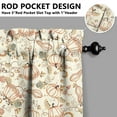 thumbnail image 5 of Rod Pocket Kitchen Curtain Set 3-Piece, 27.5x36 Inch Valance & Tier Drapes, Polyester Pongee Cafe Curtains for Living Room, Bathroom, Farmhouse Rustic Country Window Treatments., 5 of 6