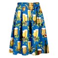 thumbnail image 5 of Unir Women Oktoberfest Hop Print High Waist Bow Tie Apron Skirt Flared Satin Festival Mini Bottom 1PC S-M-L, 5 of 5