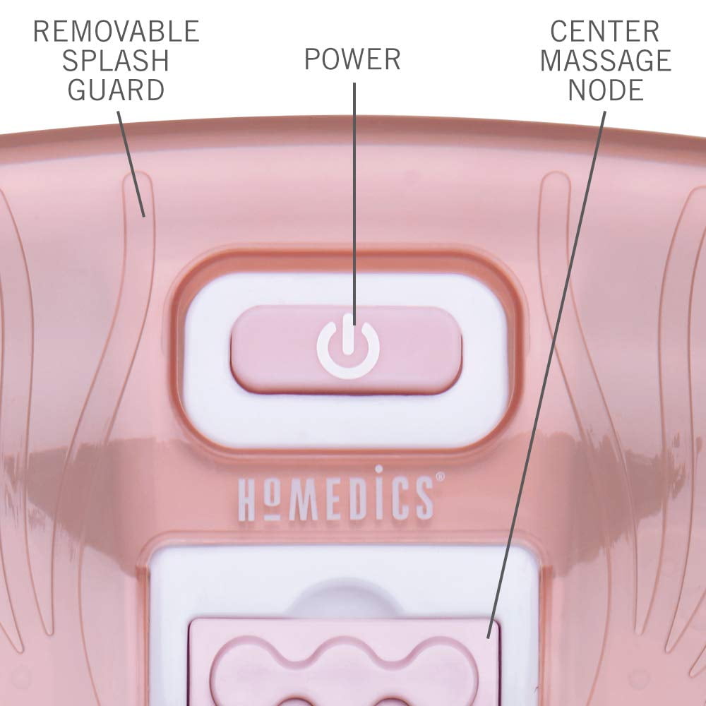 Homedics, Bubble Bliss Deluxe Massaging Foot Spa with Heat, Pink, FB-52J