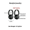 thumbnail image 6 of Bestyle Fashion Black Volleyball Dangle Earrings Sport 3D Ball Earrings Small Hoop Earrings for Men Fan Player Jewelry Gift, 6 of 8