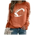 thumbnail image 6 of zaveiop Game Day Outfits for Women Long Sleeve Sunday Football Graphic Tops Lightweight Casual Cute Fall Fashion Pullover (Z-Orange, L), 6 of 7