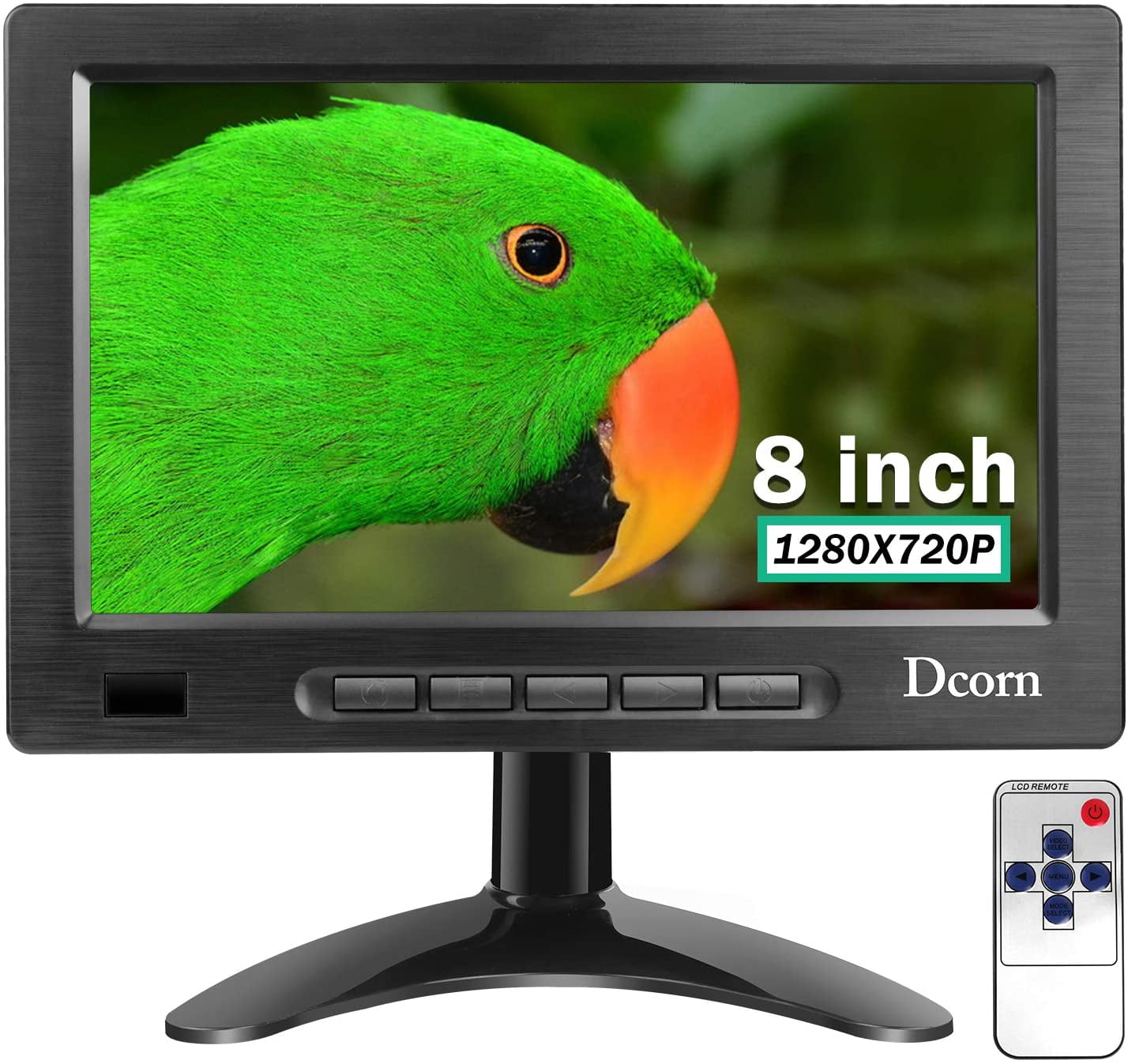 bytte rundt fire gange Foragt SKYSONIC 8 Inch Mini Monitor,Small HDMI Monitor 1280x720 16:9 IPS Metal  Housing Computer Monitor Support HDMI/VGA/AV/BNC Input with Wall  Bracket&Remote Control,178 Full Viewing w/Speaker - Walmart.com