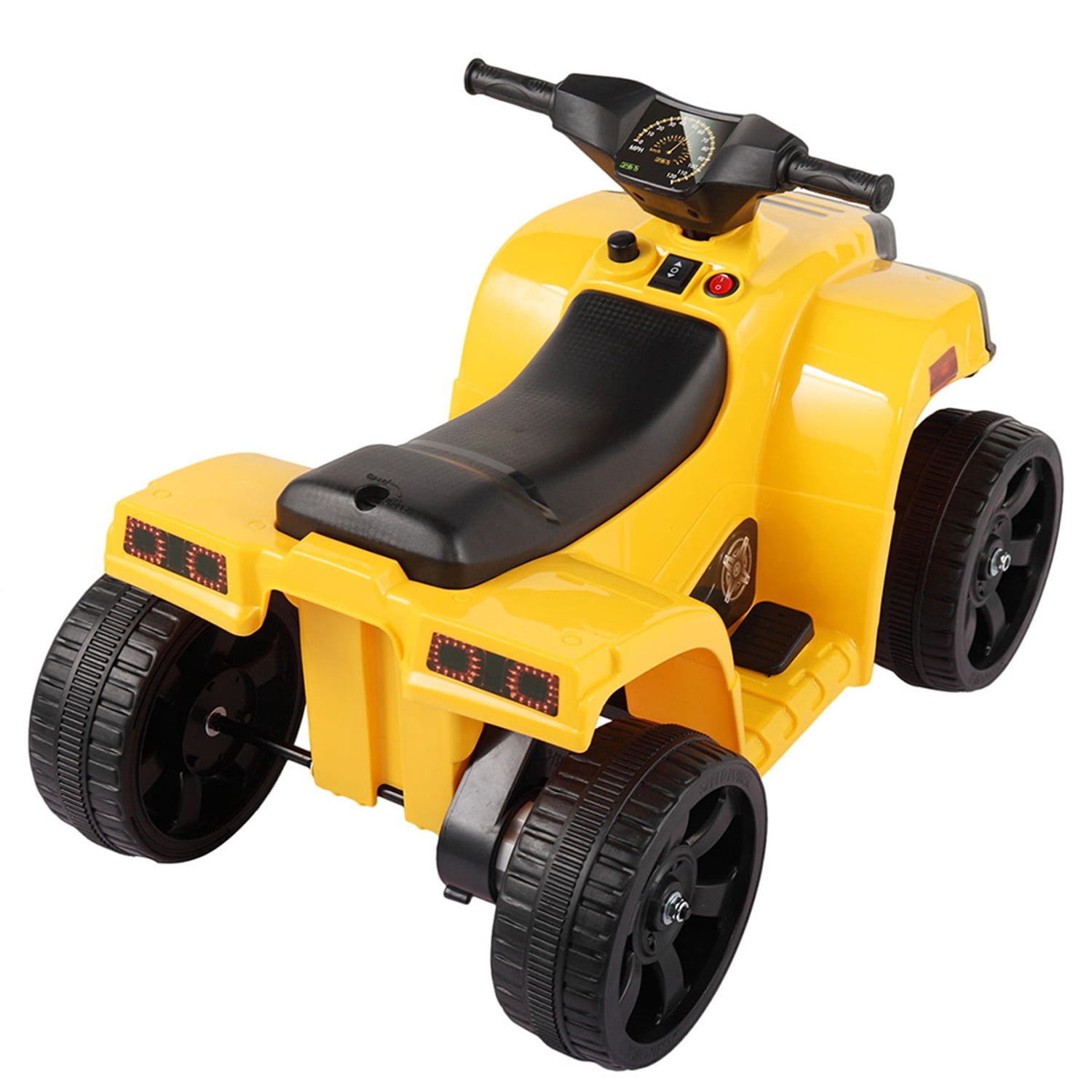 CIPACHO 6V Toddler Ride-On Car, Electric Kids Indoor Outdoor and Quad Car with LED Light, Yellow CIPACHO 6V Toddler Ride-On Car, Electric Kids Indoor Outdoor and Quad Car with LED Light, Yellow