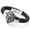 Silver Black, variant on New Men's Jewelry Stainless Steel Lion Charm Cuff Black Leather Bracelet Jewelry-Silver Black