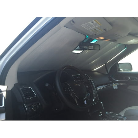 The Original Windshield Sun Shade, Custom-Fit for Ford Explorer SUV w/ Sensor 2013, 2014, 2015, 2016, 2017, 2018, 2019, Silver (Best Suv Interiors 2019)