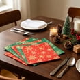 thumbnail image 6 of Cififendec 20Pcs Christmas Snowflake Motif Disposable Paper Napkins, 6.5", Red Green Festive Decorative Napkins for Xmas Feast Table Laying, 6 of 6