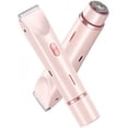 thumbnail image 1 of Maquina Rasuradora Eléctrica para Mujer - 2 en 1, Recargable por USB, Navaja de Afeitar para Vello Facial, Cejas, Axilas y Zona del Bikini, 1 of 6