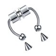 thumbnail image 2 of 5 pares de anillos de nariz falsos sin perforación de acero inoxidable Rock Lodestone moda estilo Punk tendencia cuerpo joyería aro mujeres Ropa, zapatos y accesorios Miscelánea Color Acero Sonducket AP007230-02, 2 of 6