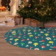 thumbnail image 6 of Sikiie Mushrooms 30-48 inches {designName} Print Christmas Tree Skirt Snowman Xmas Tree Skirt with Edge Christmas Decorations for Holiday Party-30", 6 of 7