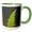 Green/White, variant on 3drose, Canada, Nova Scotia, Cape Breton, Fern, 15oz Two-tone Yellow Mug