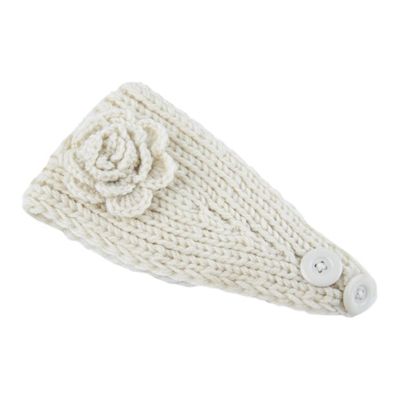 Ljudmp Women's fashion hair accessories elastic knit warmth sports hair band Beige