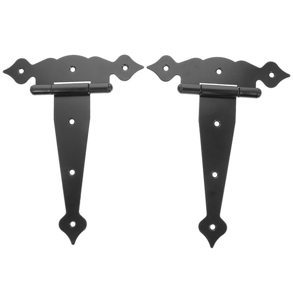 WHAMVOX  2 Pcs Door Hinge Interior Brushed Nickel Hinges Cabinet Black