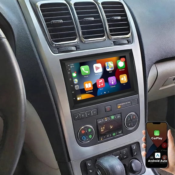 Gsuatey Car Stereo for GMC Acadia 2007-2016 with Wireless Carplay Android Auto Mirror Link, 7 Inch Touch Screen Car Radio with GPS Bluetooth WiFi FM RDS Bluetooth/SWC Backup Camera