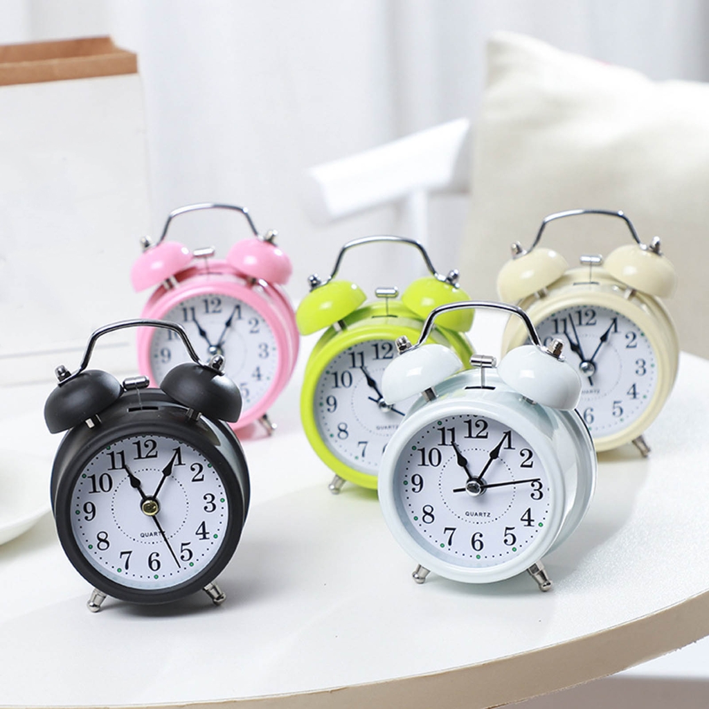 Yammee Retro Loud Alarm Clock Double Bell Battery Powred Bedside Desk Ornament
