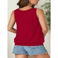 thumbnail image 2 of Womens V Neck Casual Tank Tops Fit Sleeveless Summer Tops Shirts Blouses, 2 of 5