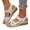 White, variant on KEVCHE Slide On Sandals Women Orthopedic Platform Wedge, Peep Toe Chunky High Heel Leather Sandals, Wide Width Casual Flatform Beach Shoes for Plantar Fasciitis Comfort