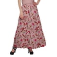 thumbnail image 1 of Moomaya Jupe Évasée avec Taille à Nouer Jupe Longue Imprimée Grande Taille Tenue d'Été, 1 of 6