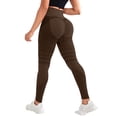 thumbnail image 2 of Resicozy 3D Cellulite Leggings Womens Compression High Waisted Compression Leggings Butt Lifting Workout Leggings Brown M, 2 of 7