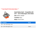 thumbnail image 2 of Hood Safety Catch - Compatible with 2011 - 2016 Volkswagen Jetta Sedan 2012 2013 2014 2015, 2 of 2