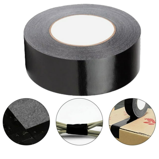 Série d'Outils 2x Rouleau de Ruban Adhésif Rouleau 50mmx20m Qualité Robuste Multi-Usage Noir, Ruban Adhésif Noir Couleur Simple Face Forte Haute Viscosité Ruban Sans Couture.