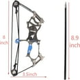 thumbnail image 3 of KEINXS Archery Mini Compound Bow and Arrow Set -Stainless Steel Mini Pocket Survival Hunting Bow Right/Left Hand for Target Shooting Practice Archery Entertainment Fun Gift, 3 of 8