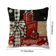 thumbnail image 3 of Steadline Christmas Themed Linen Pillow Cover - 17x17 Inch Holiday Decorative Cushion Case - Reversible Festive Sofa and Bed Decor for Seasonal Home Styling, 3 of 7