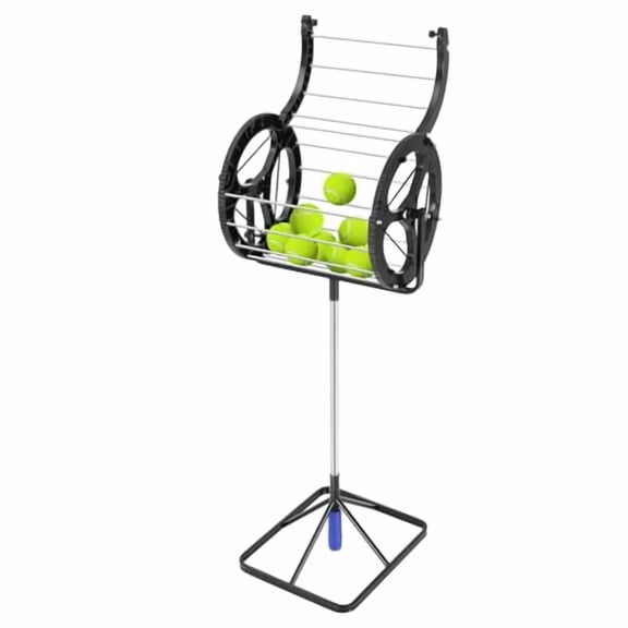 2 in 1 Automatic Tennis Ball Picker with Handle, Black, Stainless Steel, 55 Balls Capacity