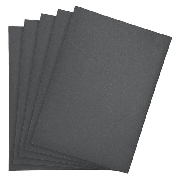 Unique Bargains Waterproof Sandpaper, Wet Dry Sand Paper Grit of 500, 11 x 9inch 5pcs