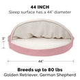 thumbnail image 2 of FurHaven Pet Products Faux Sheepskin Orthopedic Snuggery Burrow Pet Bed for Dogs & Cats - Pink, 44" Base, 2 of 12
