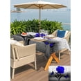 thumbnail image 4 of Outdoor Tablecloth with Umbrella Hole and Zipper, Blue Rose Rectangle Table Cloth 60x84 Inch Waterproof Tablecloth, Flower Raindrops Butterfly Grey Art Picnic Table Cover for Patio Camping, 4 of 7