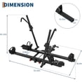 thumbnail image 2 of Heavy Duty Hitch Bike Rack for Ebikes,200 lb 2-Bike Rack Hitch Mount Platform Fits 2" Receiver & Up to 5" Fat Tires for Cars, SUVs, Trucks, RVs, 2 of 8