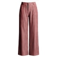 thumbnail image 7 of ClodeEU Women's Striped High Waist Wide Leg Linen Pants,Casual Loose Trousers with Pockets ,Women's Plus XXL, 7 of 7