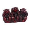 thumbnail image 2 of Abbracc Monkeys Sculpture Décorative en Résine Faite à la Main pour Table à Domicile Cadeau Mémorable Imitation Rouge Brun, 2 of 9